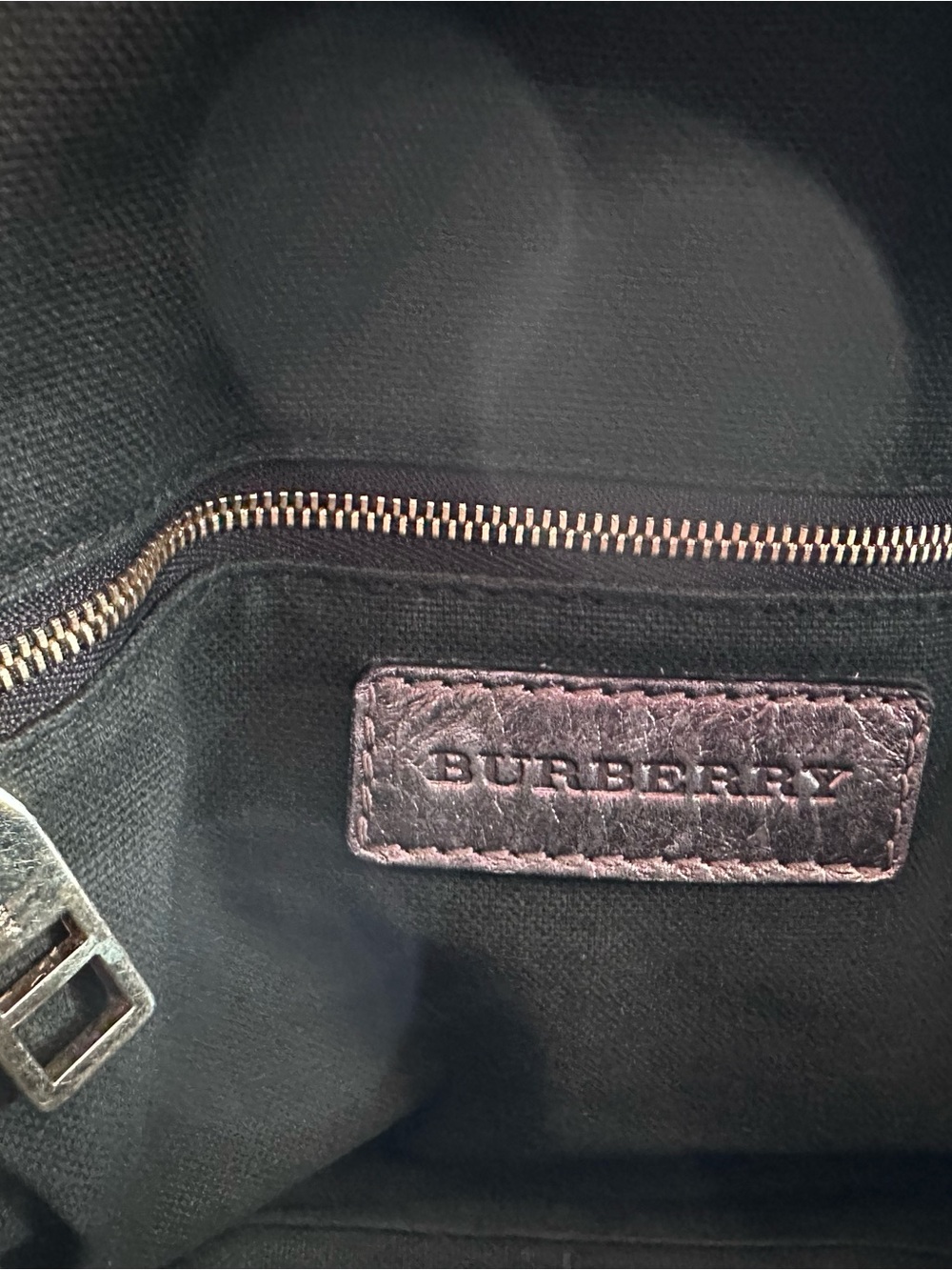 Burberry Metallic Gray Nova Check Satchel - Picture 5 of 7